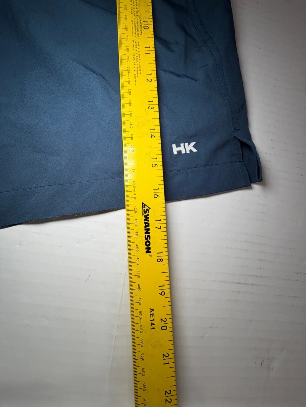 Humankind HK Men’s Large Blue Swim Trunks Stretch 6” Swim Shorts missing drawstr